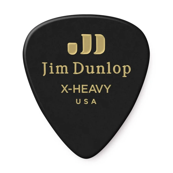 Медиаторы очень жесткие Dunlop 483P03XH Celluloid Black Extra Heavy, 12 шт.