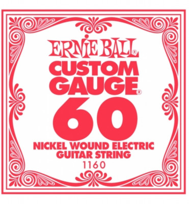 Ernie Ball 1160 калибр.060 одиночная для электрогитары/акустической гитары