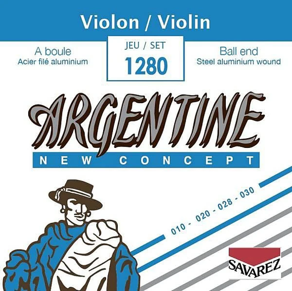 Комплект струн для скрипки 4/4 с бобиной, стандартное натяжение Savarez 1280 Argentine