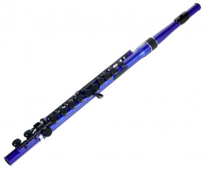 NUVO Student Flute (Blue/Black) флейта студенческая из пластика с удлинённым клапаном Соль