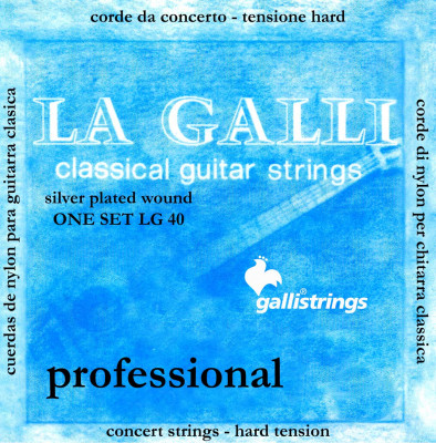 GALLI LG40 струны для классической гитары сильное натяжение