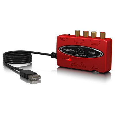 BEHRINGER UCA222 USB-аудио-интерфейс для записи и воспроизведения звука, 16 бит/48 кГц