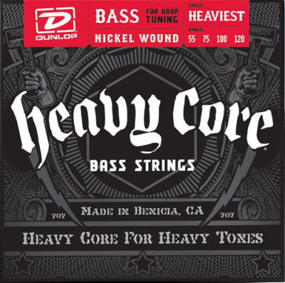 DUNLOP DBHCN Heavy Core Bass NPS Heavyest 55-120 струны для 4-струнной бас-гитары