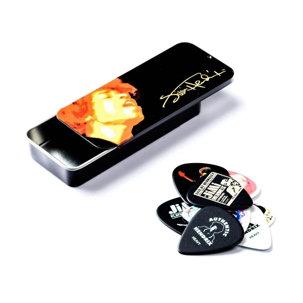 Сувенирный набор медиаторов в пенале Dunlop JHPT03H Jimi Hendrix Electric Lady Pick Tin