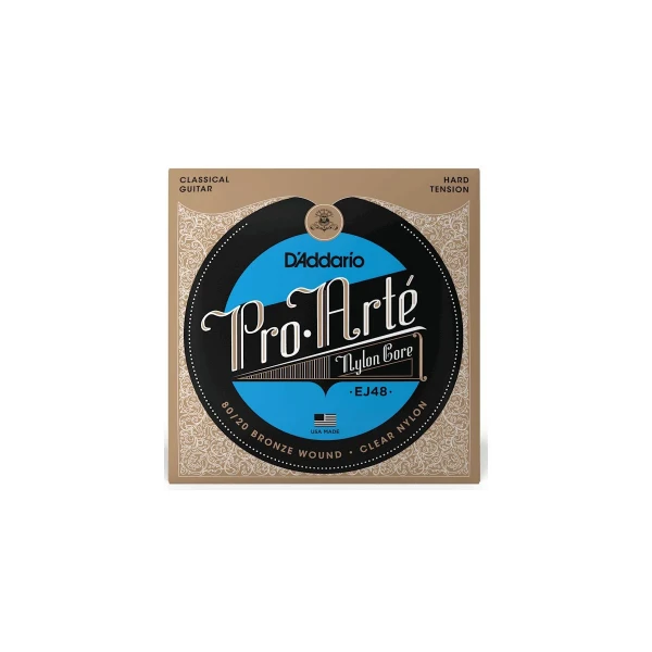 Струны для классической гитары D'Addario EJ48 Pro Arte, нейлон/бронза 80/20, Hard Tension