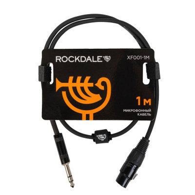 Микрофонный кабель ROCKDALE MN001-5M, разъемы XLR male X mono jack male, 5 м