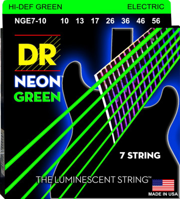 Комплект струн для 7-струнной электрогитары DR NGE7-10
