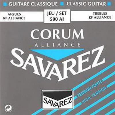 Струны для классической гитары Savarez 500AJ Corum Alliance Blue high tension, нейлон