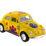 Машина Kinsmart 1967 Volkswagen Classical Beetle with printing инерция (1/12шт.) 1:32 б/к