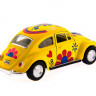 Машина Kinsmart 1967 Volkswagen Classical Beetle with printing инерция (1/12шт.) 1:32 б/к
