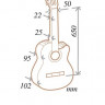ALMANSA 459 Cataway E2 4/4 классическая гитара со звукоснимателем