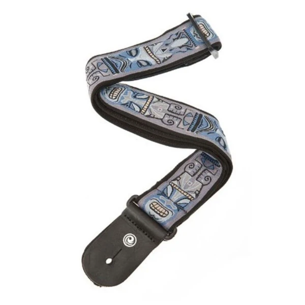 Гитарный ремень Planet Waves 50A05 "Tiki", 50 мм, полипропилен, кожаные наконечники