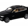 Машина "АВТОПАНОРАМА" BMW X6, черный, 1/32, свет, звук, инерция, в/к 17,5*13,5*9 см