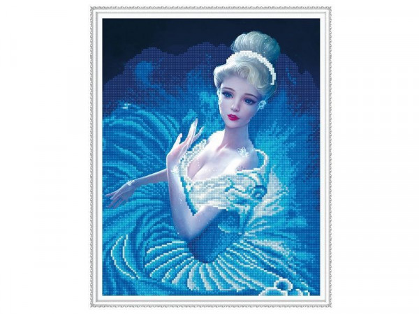 Алмазная мозаика с нанесенной рамкой 40х50 В ВИХРЕ ТАНЦА (12 цветов)