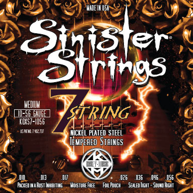 KERLY KQXS7-1056 SINISTER 7 STRINGS - NICKEL PLATED STEEL струны для электрогитары