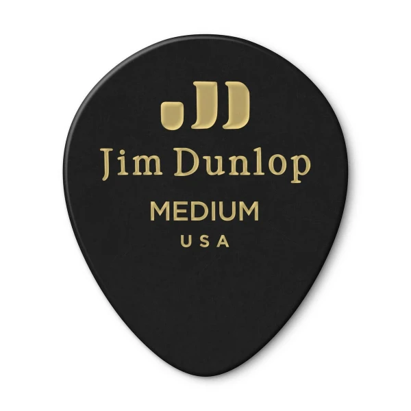 Медиаторы Dunlop 485P03MD Celluloid Black Teardrop Medium, средние, 12 шт.