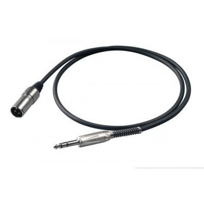 Proel BULK230LU10 - Микрофонный кабель, 6.3 джек стерео <-> XLR (папа) 10 м