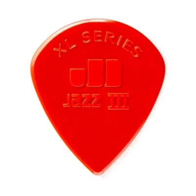 Медиаторы с острым кончиком, увеличенные, толщина 1.38 мм, красные Dunlop 47RXLN Nylon Jazz III XL 24Pack