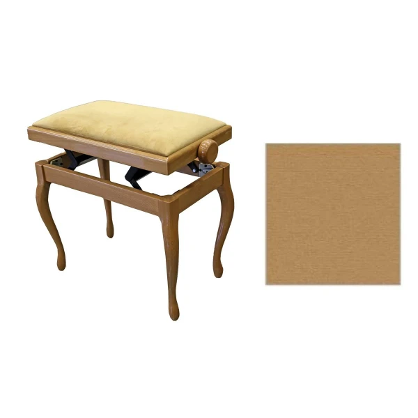 Банкетка, полированный дуб, ореховый бархат Hidrau BG200 Oak Gloss (TC1)