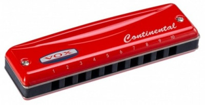 VOX Continental Harmonica Type-2-D губная гармошка, тональность Ре мажор, цвет красный