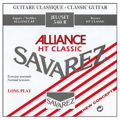 Струны для классической гитары Savarez 540R Alliance HT Classic Red, стандартное натяжение, нейлон