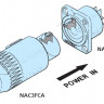Neutrik NAC3MPA-1 - панельный разъем PowerCon входной (синий) 20A/250В