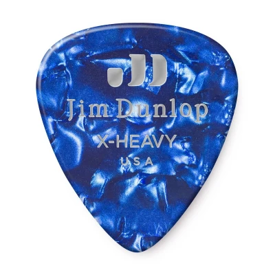 Медиаторы, очень жесткие, 12 шт. Dunlop 483P10XH Celluloid Blue Pearloid Extra Heavy 12Pack