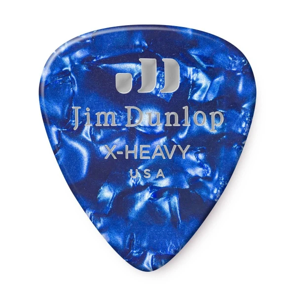 Медиаторы, очень жесткие, 12 шт. Dunlop 483P10XH Celluloid Blue Pearloid Extra Heavy 12Pack