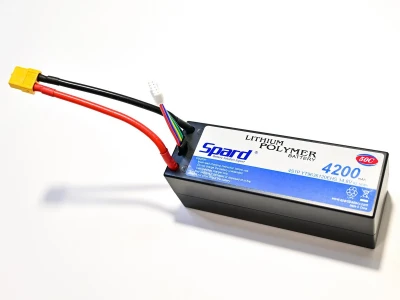 Аккумулятор Li-Po Spard 4200mAh, 14.8V, 50C, XT60, Hardcase для автомоделей 1/10, 1/8