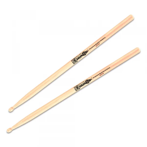 Барабанные палочки HUN Rock Hickory Series орех, деревянный наконечник