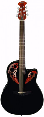 Applause AE44-5 Elite Mid Cutaway Black электроакустическая гитара