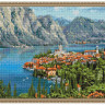 Картина мозаикой с нанесенной рамкой 40х50 И.ПРИЩЕПА. ГОРОДОК У МОРЯ (34 цвета)