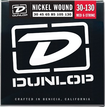 DUNLOP DBN Nickel Plated Steel Bass Medium 6 30-130 струны для 6-струнной бас-гитары