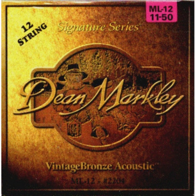 DEAN MARKLEY 2204 Vintage Bronze ML -струны для 12-струнной акустической гитары