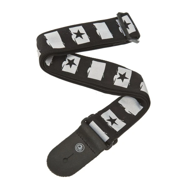 Гитарный ремень Planet Waves 50C01 "Rock Star", 50 мм, ткань, кожаные наконечники