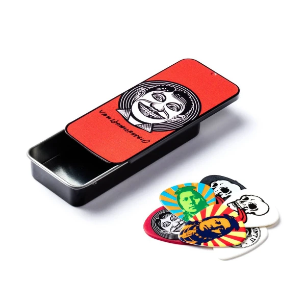 Сувенирный набор медиаторов Dunlop JVHPT01M John Van Hamersveld Johnny Face Pick Tin, средние