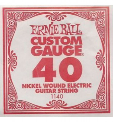 Ernie Ball 1140 калибр.040 одиночная для электрогитары/акустической гитары
