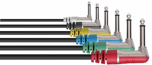 STAGG NPC010LR-6 - Набор инструментальных кабелей с угловыми джеками.Разъемы: REAN