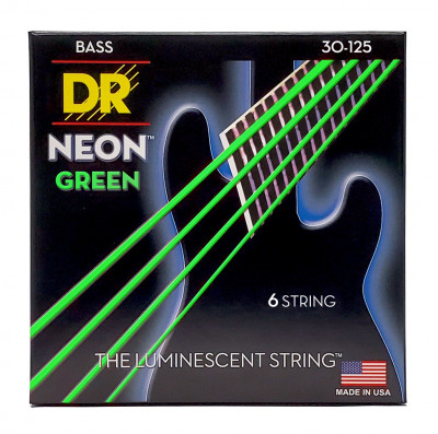 Комплект струн для 6-струнной бас-гитары DR NGB6-30, 30-125