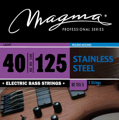Комплект струн для 5-струнной бас-гитары Low B 40-125 Magma Strings BE155S