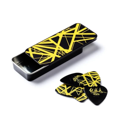 Сувенирный набор медиаторов в пенале Dunlop EVHPT04 Eddie Van Halen VH II Pick Tin, толщина 0.6 мм