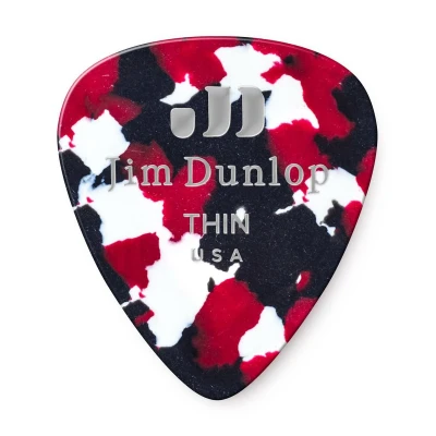 Медиаторы тонкие, 12 шт. Dunlop 483P06TH Celluloid Confetti Thin 12Pack