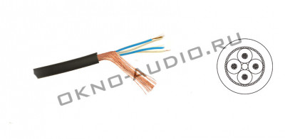 Mogami 2534-00 микрофонный кабель QUAD 6,0 мм, чёрный