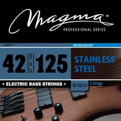 Комплект струн для 5-струнной бас-гитары Low B 42-125 Magma Strings BE155S+