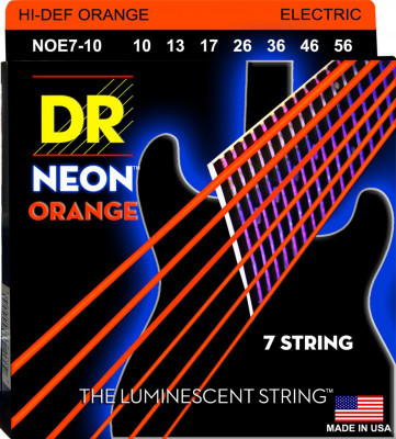 Комплект струн для 7-струнной электрогитары DR NOE7-10