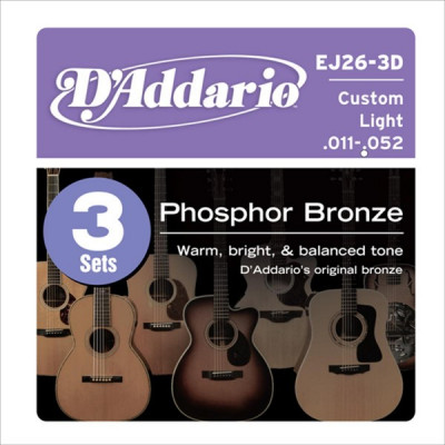 D'ADDARIO EJ / 26-3D струны для акустической гитары