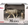 Набор фигурок животных MASAI MARA MM211-135 серии "Мир диких животных": Семья серых волков, 2 пр.