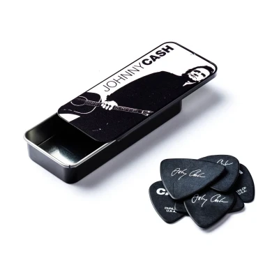 Сувенирный набор медиаторов в пенале Dunlop JCPT02H Johnny Cash Legend Pick Tin, толстые, 6 шт
