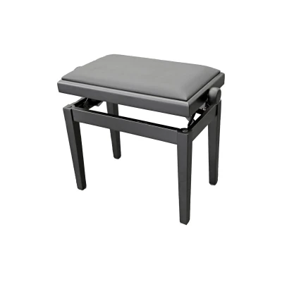 Банкетка Hidrau X24 Black Mat, черная матовая, сиденье черная экокожа