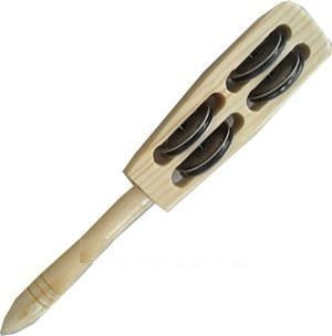 Румба BRAHNER G-16 на деревянной ручке, 4 пары тарелочек